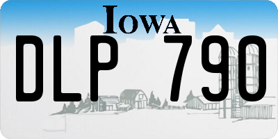 IA license plate DLP790