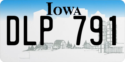IA license plate DLP791