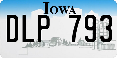 IA license plate DLP793