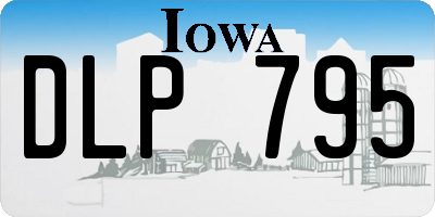 IA license plate DLP795