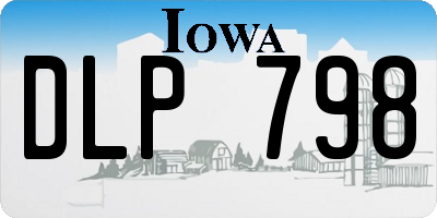 IA license plate DLP798