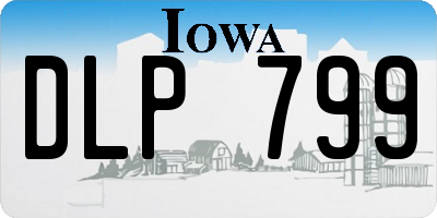 IA license plate DLP799