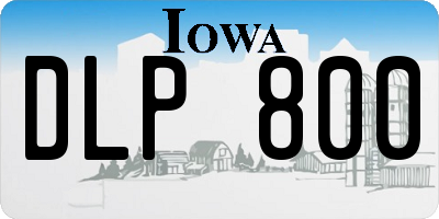 IA license plate DLP800