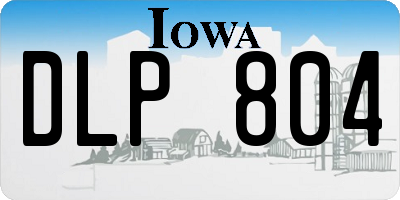 IA license plate DLP804