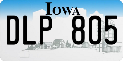 IA license plate DLP805
