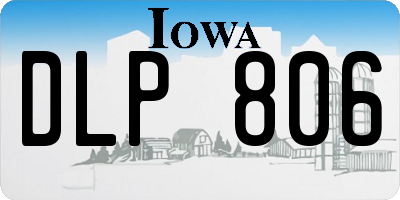 IA license plate DLP806