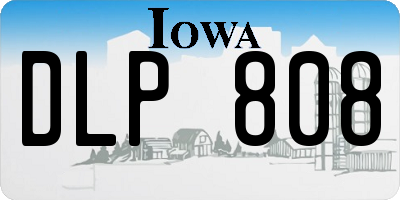 IA license plate DLP808