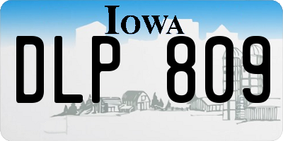 IA license plate DLP809