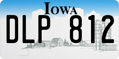 IA license plate DLP812