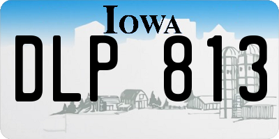 IA license plate DLP813