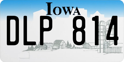 IA license plate DLP814