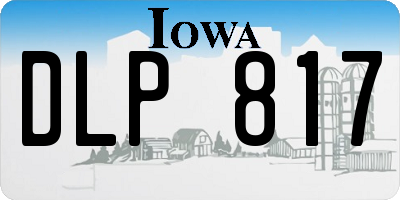 IA license plate DLP817