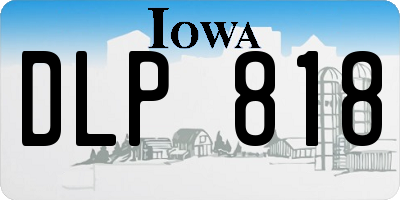 IA license plate DLP818
