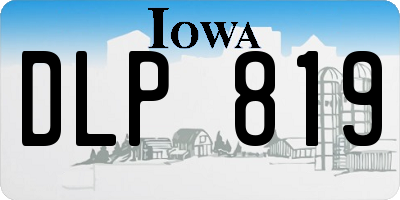 IA license plate DLP819