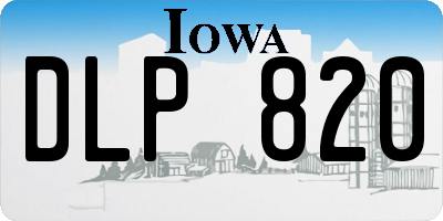 IA license plate DLP820