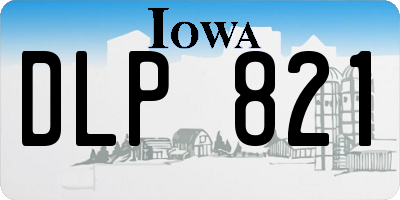 IA license plate DLP821