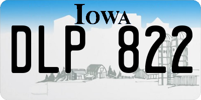 IA license plate DLP822