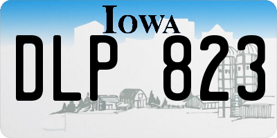IA license plate DLP823