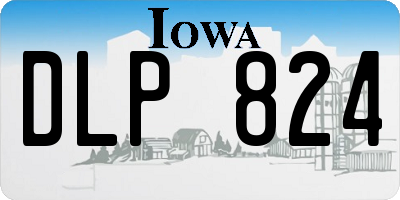 IA license plate DLP824