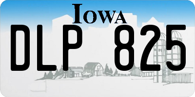 IA license plate DLP825