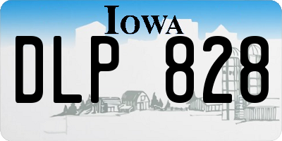 IA license plate DLP828