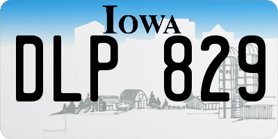 IA license plate DLP829