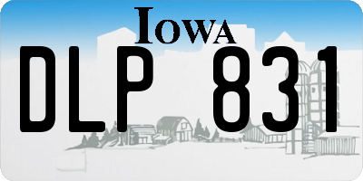 IA license plate DLP831