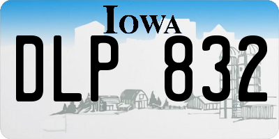 IA license plate DLP832