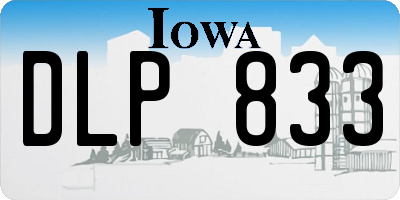 IA license plate DLP833
