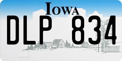 IA license plate DLP834