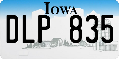 IA license plate DLP835