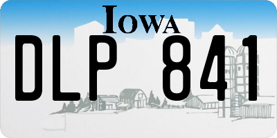 IA license plate DLP841