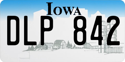 IA license plate DLP842