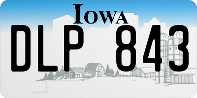 IA license plate DLP843