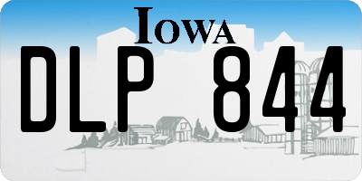 IA license plate DLP844