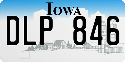IA license plate DLP846