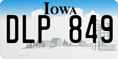 IA license plate DLP849