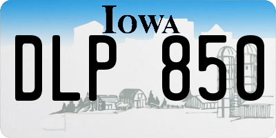 IA license plate DLP850
