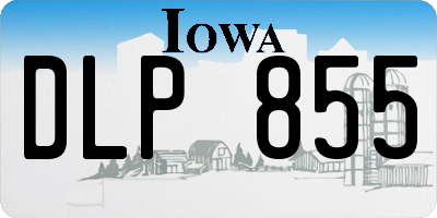 IA license plate DLP855