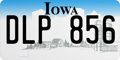 IA license plate DLP856