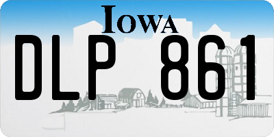IA license plate DLP861