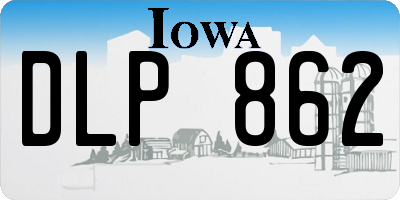 IA license plate DLP862