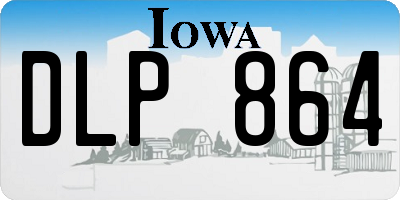 IA license plate DLP864