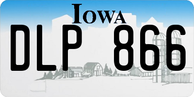 IA license plate DLP866