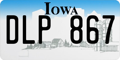 IA license plate DLP867