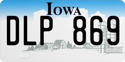 IA license plate DLP869