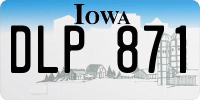 IA license plate DLP871