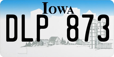 IA license plate DLP873
