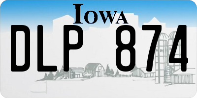 IA license plate DLP874