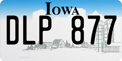 IA license plate DLP877